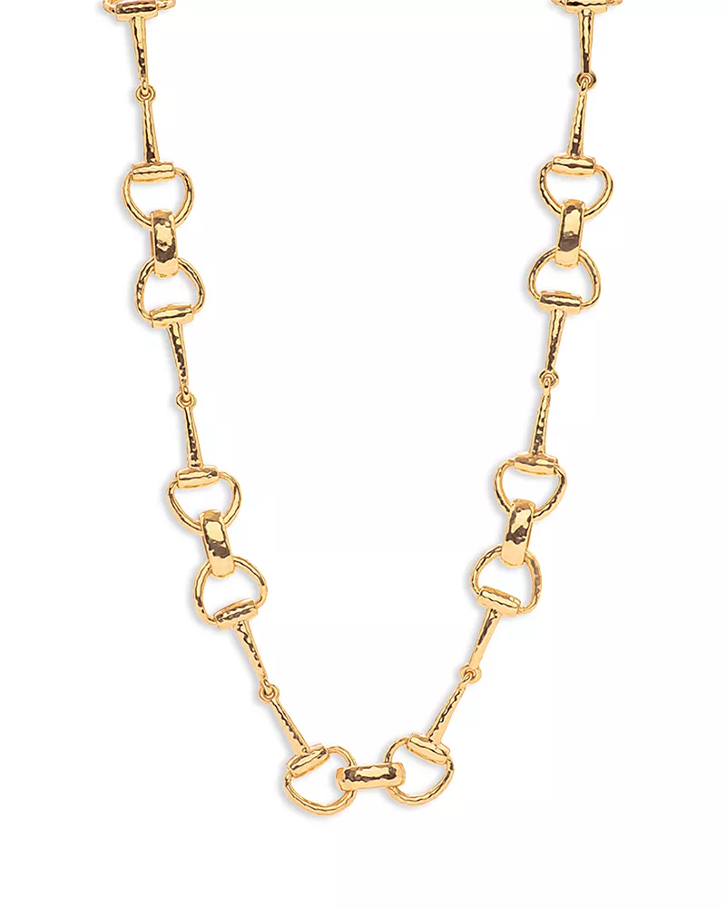 Capucine De Wulf Equestrian Snaffle Bit Chain Necklace in 18K Gold Plated, 20