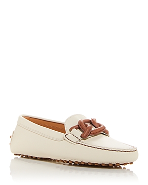 Shop Tod's Women's Catena Gommino Moc Toe Driver Loafers In Natural