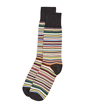 Shop Paul Smith Signature Stripe Crew Socks In Multi