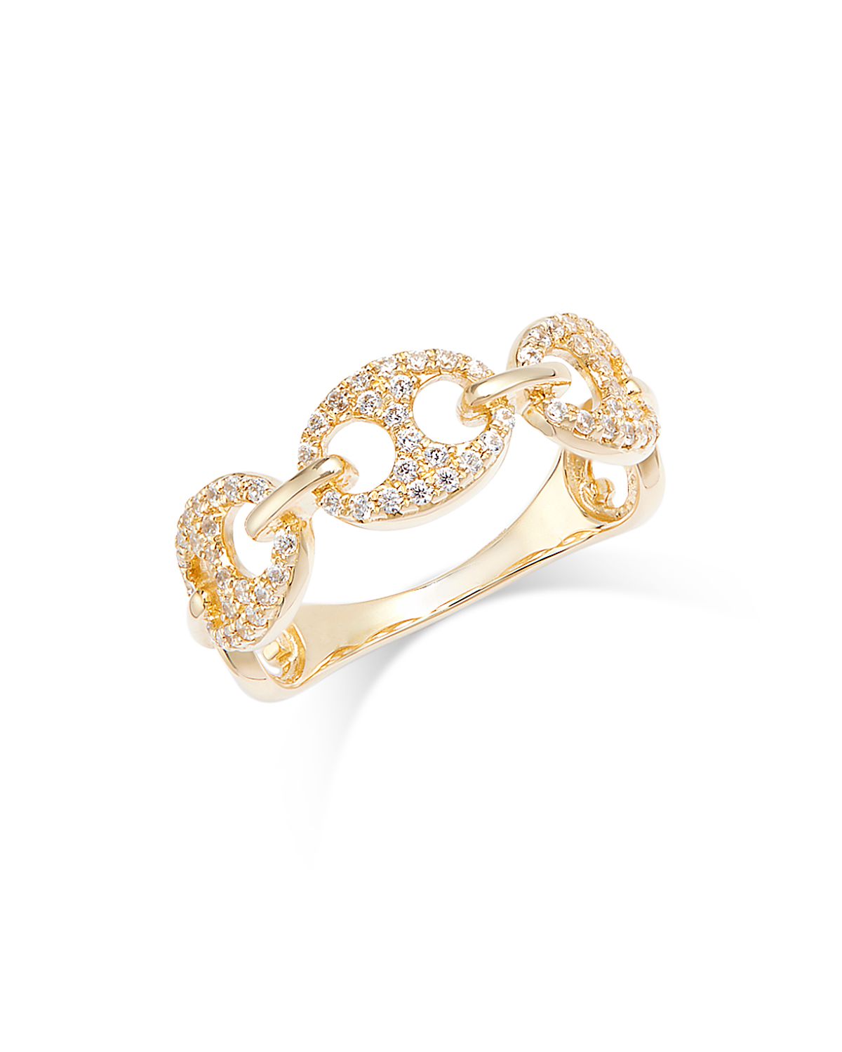 Bloomingdale's Fine Collection Diamond Pave Mariner Link Ring