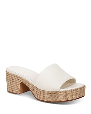 Shop Vince Women's Margo Espadrille Block Heel Platform Sandals In White