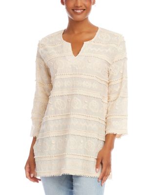 Karen Kane | Tops | Nwt Karen Kane Womens Plus Drape Front Long Sleeve Top Multi Print Size 3x