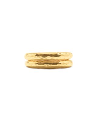 Cleopatra Slice Stacking Rings in 18K Gold Plated, Set of 2