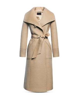 Wide Collar Long Wrap Coat