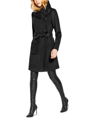 Hooded Mid Length Wrap Coat