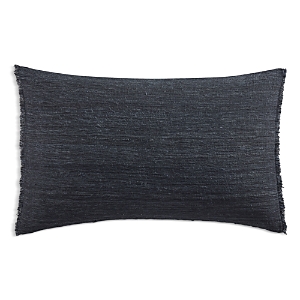 Donna Karan Home Elements Raw Silk Blend Standard Sham In Black