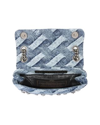 Crystals Mini Kensington Convertible Denim Crossbody