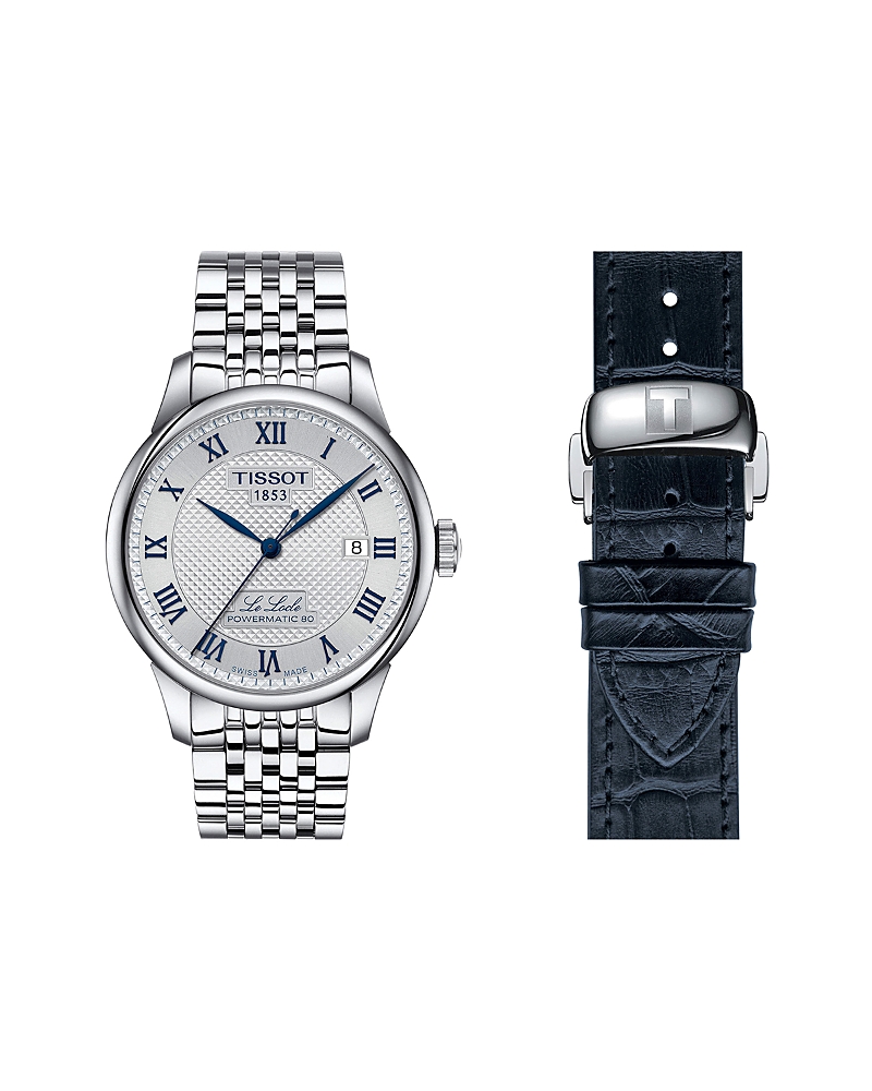 Tissot Men's Swiss Automatic Le Locle Powermatic 80 Stainless Steel Bracelet Watch 39mm In Silver