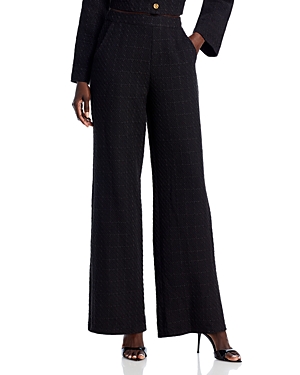 Shop Aqua X Liat Baruch High Rise Tweed Pants - 100% Exclusive In Black