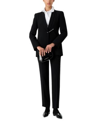 Bar Piercing Shawl Lapel Blazer