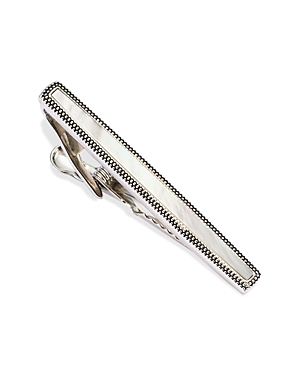 Shop Link Up Dotted Frame Mother Of Pearl Strip Short Tie Bar In White