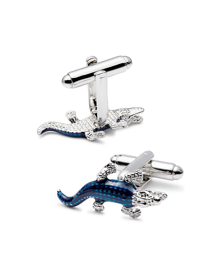 LINK UP Blue Crocodile Cufflinks Bloomingdale's
