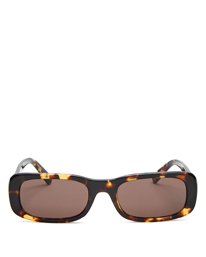 Miu Miu Rectangular Sunglasses, 53mm In Havana/brown Solid
