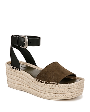 Vince Women's Belisa Square Toe Espadrille Platform Sandals In Green