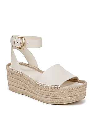 Shop Vince Women's Belisa Square Toe Espadrille Platform Sandals In White