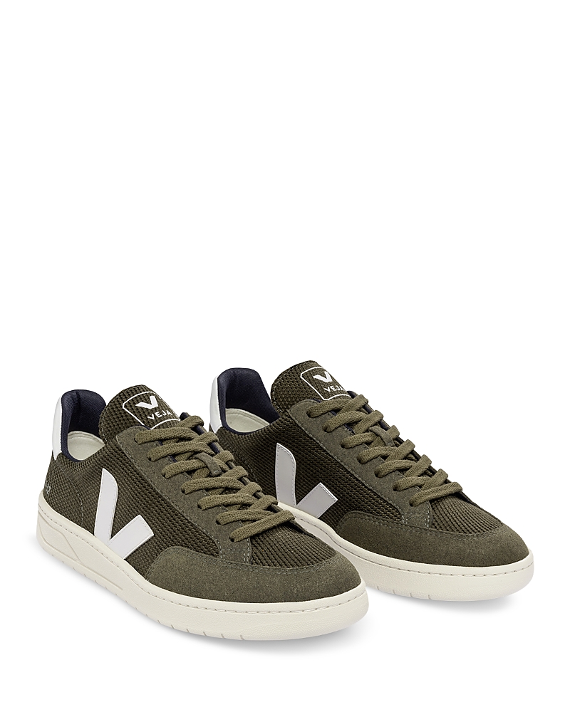 Veja Men's V-12 Lace Up Mesh and Leather Sneakers