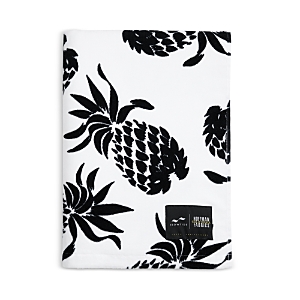 Shop Slowtide Pineapps Printed Beach Towel In Black