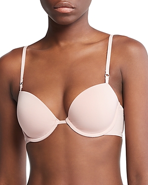 Shop Calvin Klein Minimalist Micro Lightly Lined Demi Bra In Subdued
