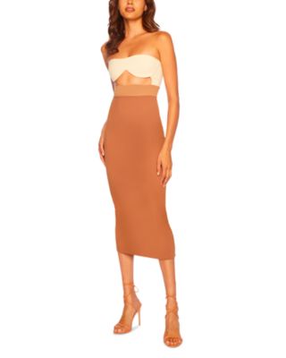 Susana Monaco Color Blocked Cutout Underwire Dress
