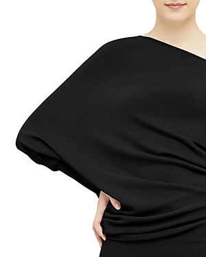 Wolford Boat Neck Draped Top In Black