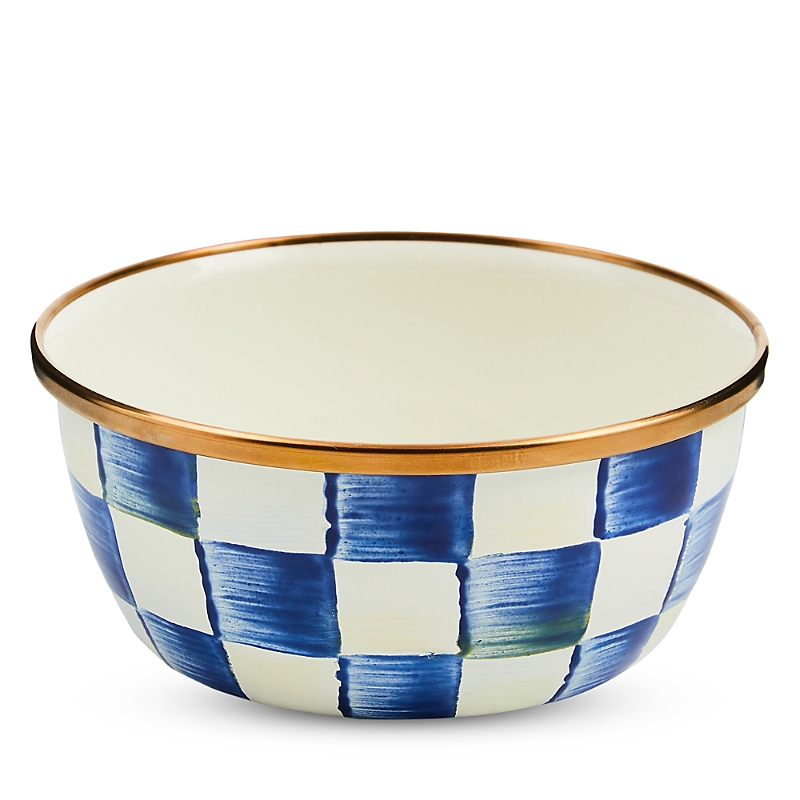 Mackenzie-childs Royal Check Enamel Pinch Bowl