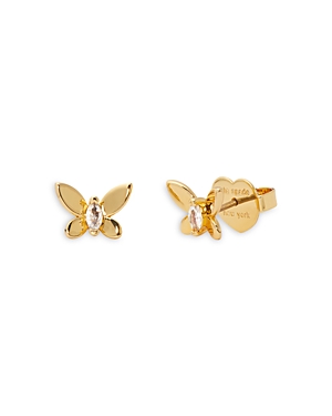 Shop Kate Spade New York Social Butterfly Mini Stud Earrings In Gold