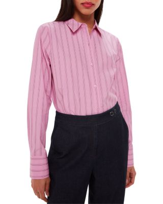 Whistles Striped Boxy Fit Shirt
