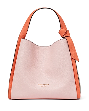 Shop Kate Spade New York Knott Medium Pebbled Leather Crossbody Bag In Crepe Pink