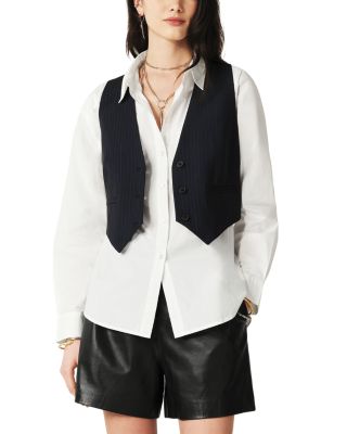 ba & sh Passy Cropped Wool Vest