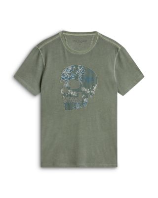 Applique Skull Short Sleeve Crewneck Tee