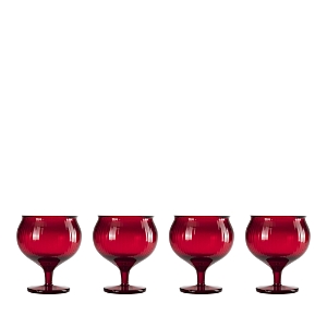 Nude Glass Omnia Bey Red Cognac Glasses, Set of 4