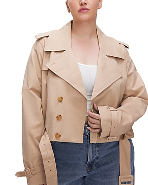 Good American Chino Cropped Trench Jacket