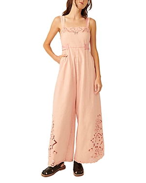 Shop Free People Leighton Jumpsuit In Rosey Rose