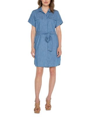 Liverpool Los Angeles - Cotton Chambray Shirt Dress