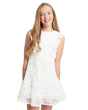 Shop Bardot Junior Girls' Sadie Lace Dress - Little Kid, Big Kid In Ivory
