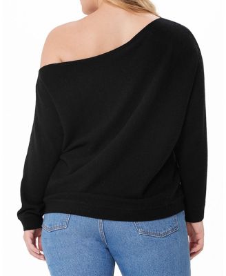  Plus Size Cashmere Off the Shoulder Sweater