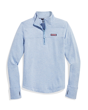 Shop Vineyard Vines Dreamcloth Zip Up Shirt In Jake Blue Heather