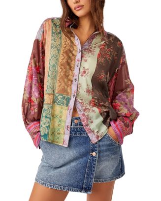 Free People Hidden Flower Shirt
