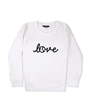 Ame & Lulu Love Stitched Sweatshirt In White