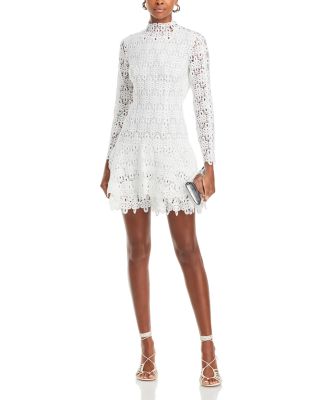 Joy Lace Mock Neck Mini Dress