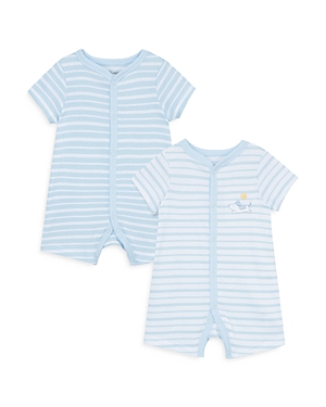 Shop Little Me Boys' Playtime Striped Rompers, 2 Pack - Baby In Blue
