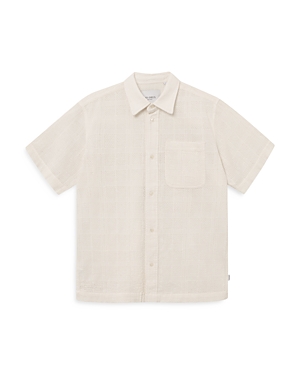 Shop Les Deux Charlie Cotton Regular Fit Button Down Shirt In Light Ivory