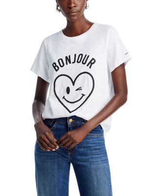 Cinq à Sept - Cotton Bonjour Smiling Heart Tee