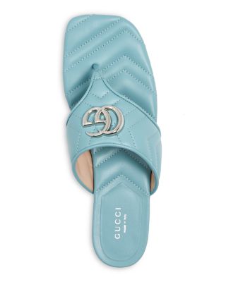 Women's Double G Quilted Thong Sandals