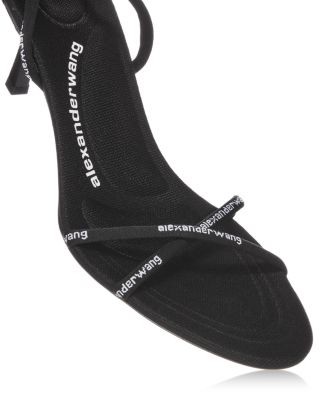 Alexander Wang ロゴエラスティック キャミ ブラック XS alexanderwang Alexander Wang Women's Helix Logo Strappy Heeled