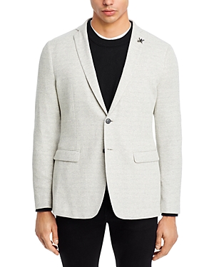 Shop John Varvatos Cotton & Linen Jersey Slim Fit Soft Construction Sport Coat In Light Grey
