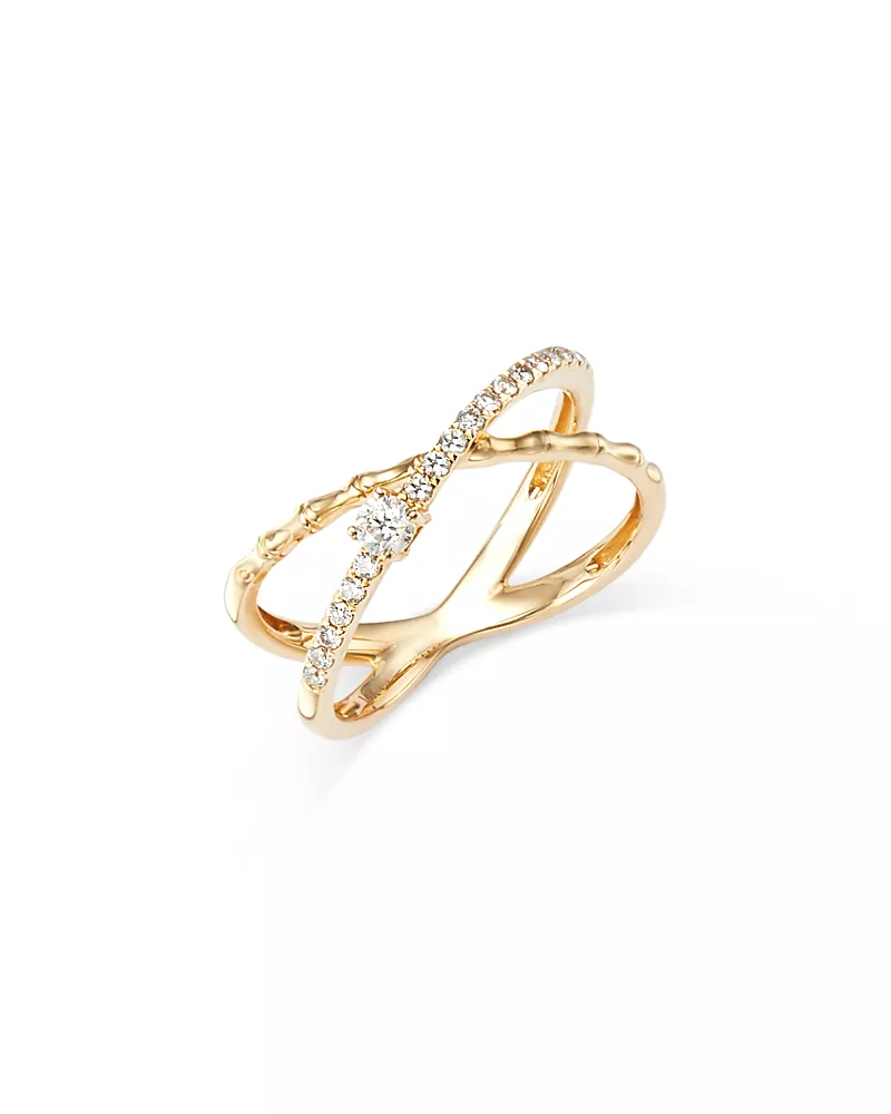 Bloomingdale's Fine Collection Diamond Crossover Ring in 14K Yellow Gold, 0.26 ct. t. w