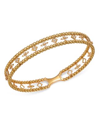 Bloomingdale's Fine Collection - Diamond Openwork Bangle Bracelet in 14K Yellow Gold, 0.45 tcw