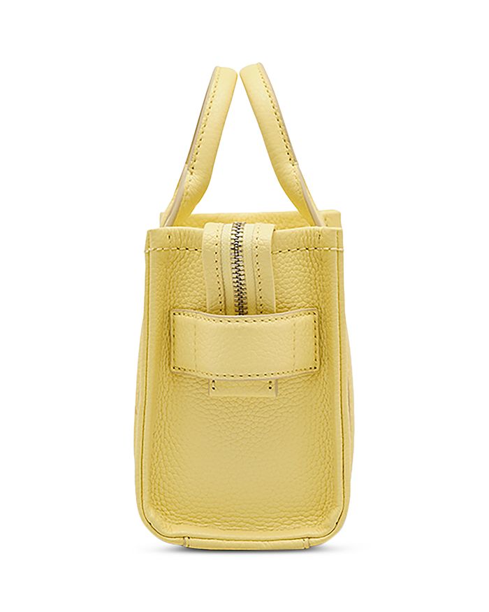 Shop Marc Jacobs The Leather Crossbody Tote Bag In Custard/nickel