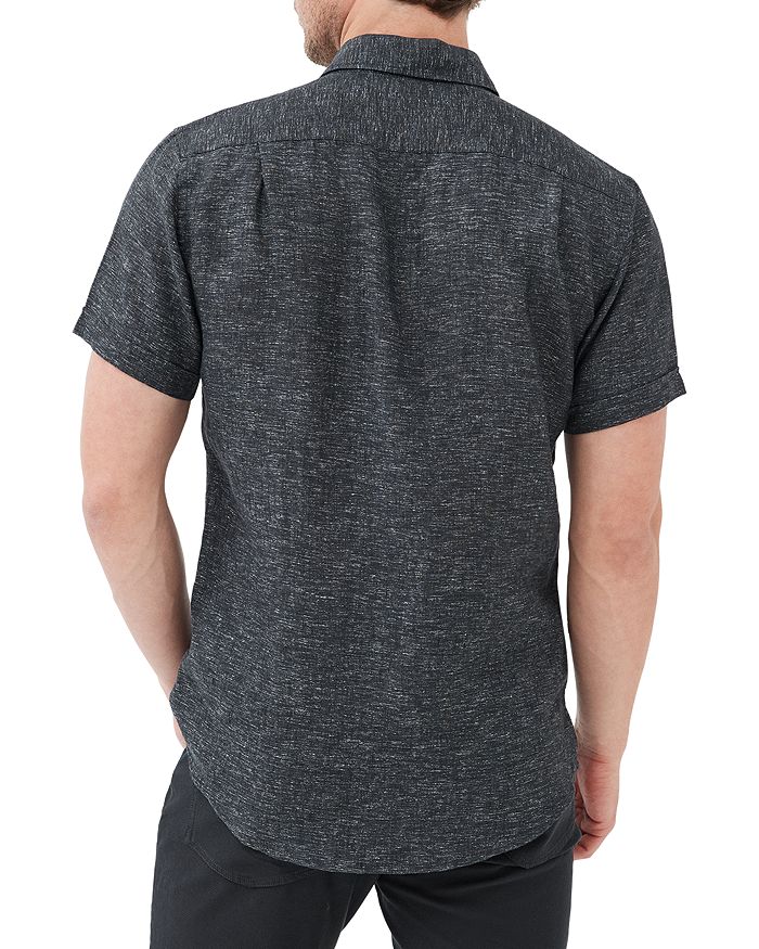 Rodd & Gunn Ellerslie Linen Textured Classic Fit Button-up Shirt In Black Pear